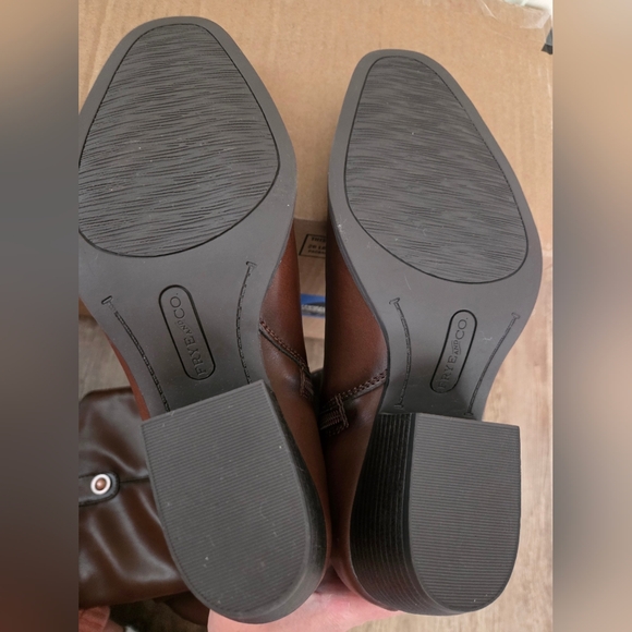 Frye and Co. Sheldon Stacked Heel Cowboy Boots | Brown 8.5 - Picture 3 of 7